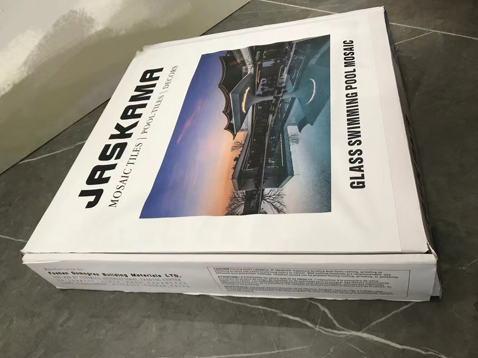 Foshan Jaskama Factory Wholesale Blue Glass Pool Mosaic