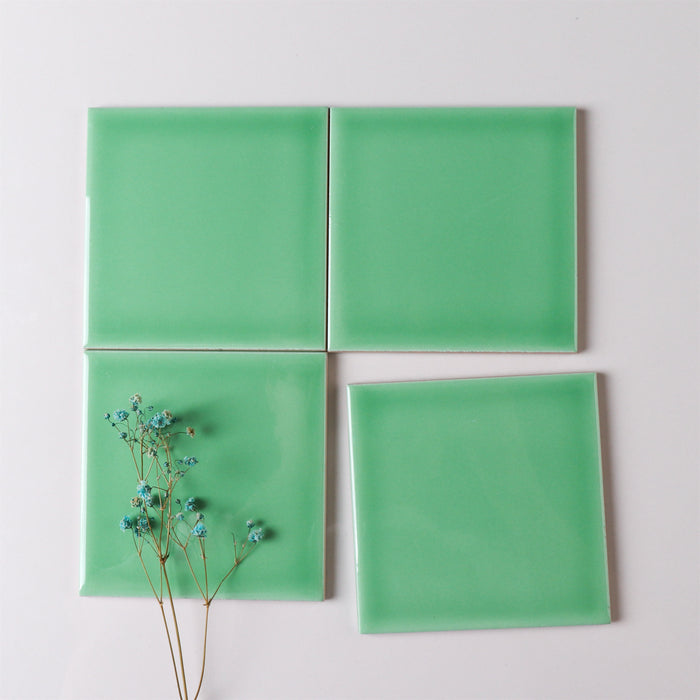 Decorative Glazed Surface Grass Green Kitchen Backsplash Tile