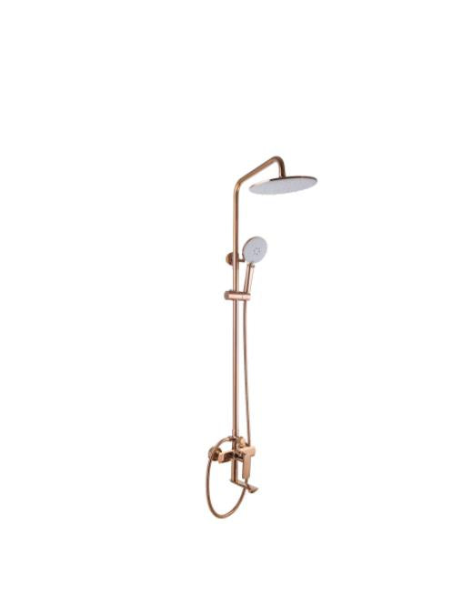 Luxury Bathroom Brass Brushed Gold Shower Column Shower Set