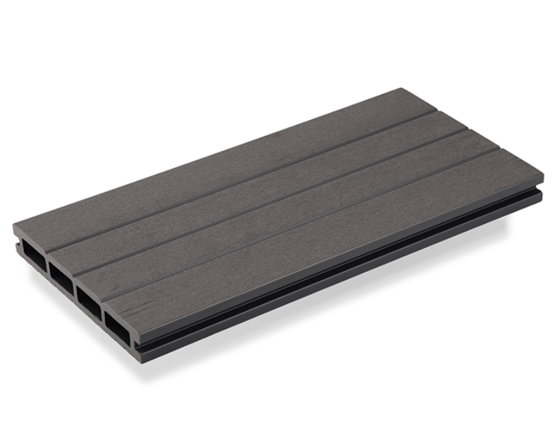 Brushed Wood Plastic Composite Dark Gray High Quality Wpc Decking Floor Panel Tiles