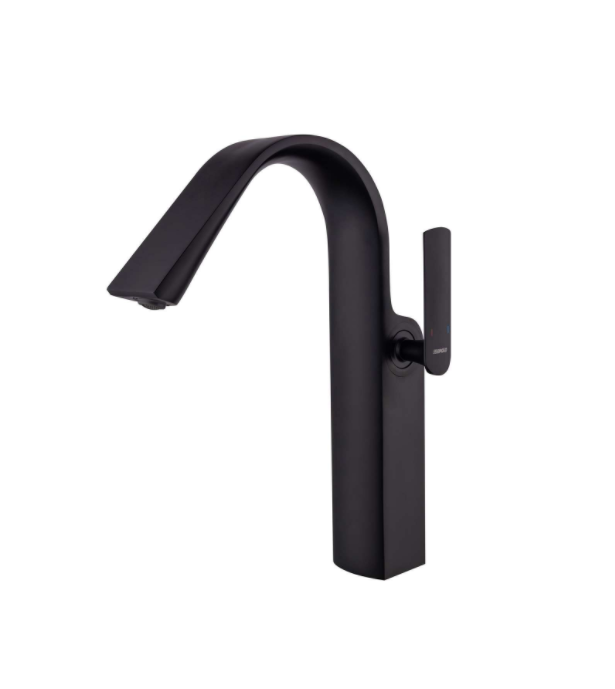North American High-End Quality Classical Finish Matt Black with Gold Spray Head in Kitchen Sink Faucet