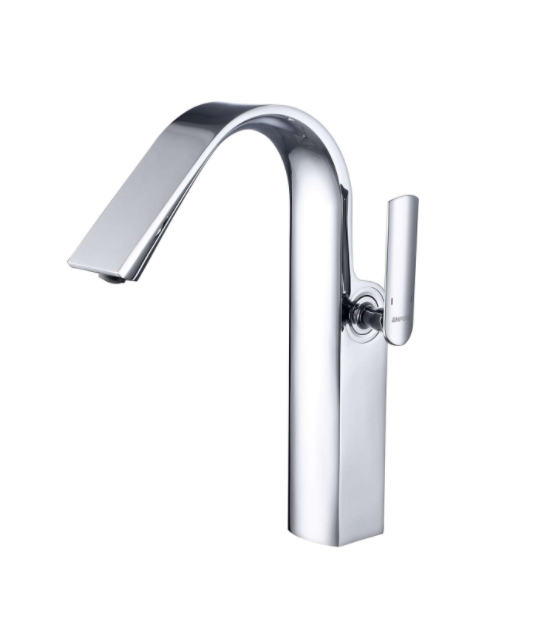 Factory supplier bathroom sink tap deck mounted chrome single handle single cold water wash hand zinc body square basin faucet