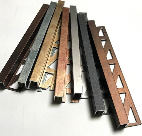 Decorative Stainless Steel Edging PVC Plain Color Tile Trims