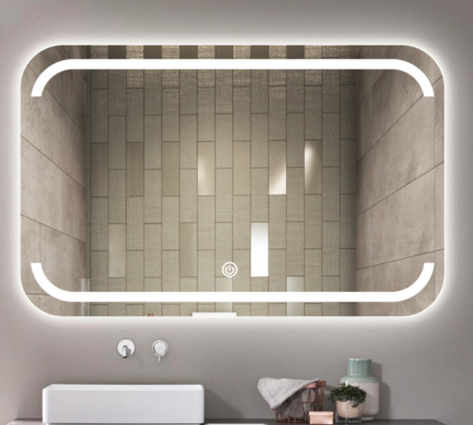 Mingda factory hotel Customized Rimless Size Square round White vanity mirror led bathroom mirror with led light