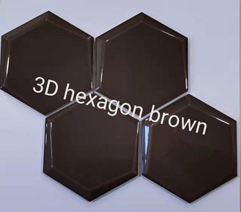 3D Hexagon Brown Mosaic Tiles Italian In stock Mosaic Supplier