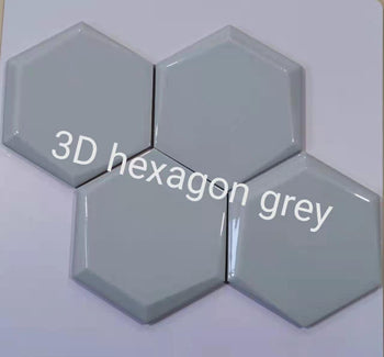 3D Hexagon Grey Mosaic Tiles Canada In stock Mosaic Supplier