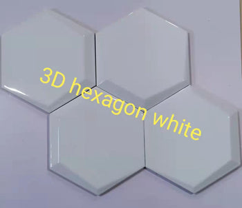 3D Hexagon White Mosaic Tiles Canada In stock Mosaic Direct Selling