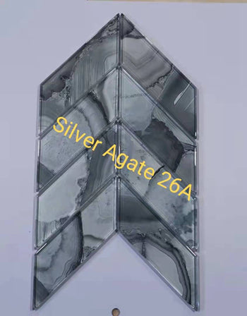 Silver Agate 26A Glass Mosaic Tiles In Canada In stock Mosaic Direct supply