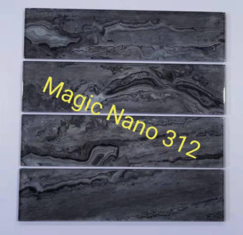 Magic Nano Black  Glass Mosaic Tiles Italian In stock Mosaic Supplier