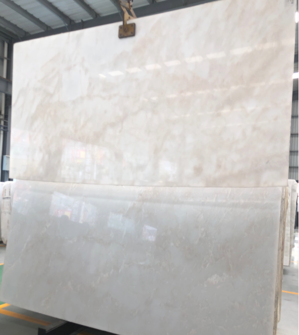 Translucent White Onyx Stone with Red Veins White Onyx Marble Slab Price