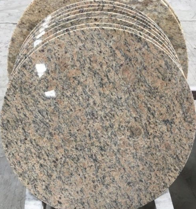 Full Bullnose White Granite Slab Countertop