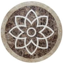 Round shape natural marble mosaic flooring medallions
