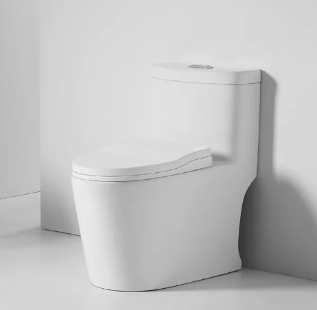 Hot sale European one-piece siphon flush ceramic square white toilet
