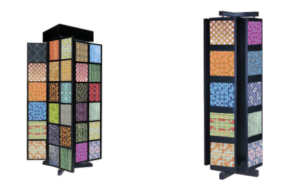 Ceramic Marble Tiles Showroom Display Racks Stands Metal stone Sliding Display For Tiles Display