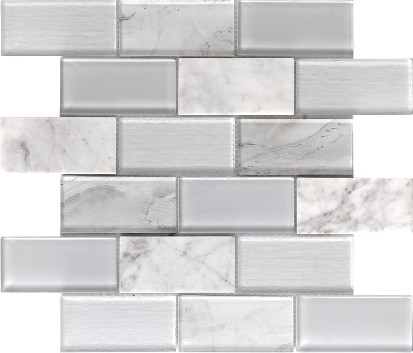 Simplicity Style Best Quality Apartments White Glass Tile Mosaic