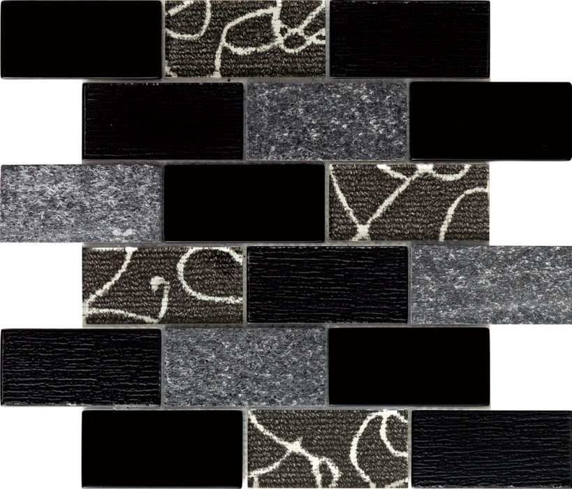 Promotion Price High quality Black Modern Room Glass Mirror Tile Glass Mosaic