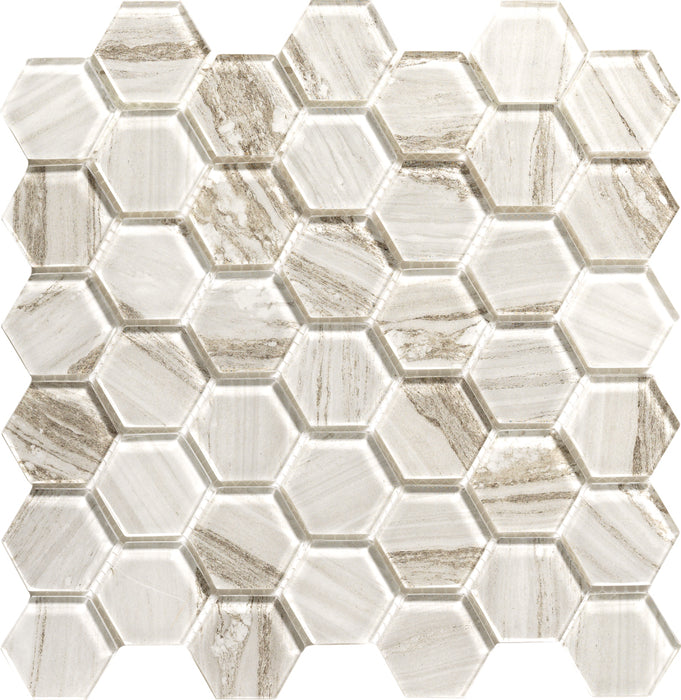 Great Price distributor white danube apartments hexagon glass mosaic