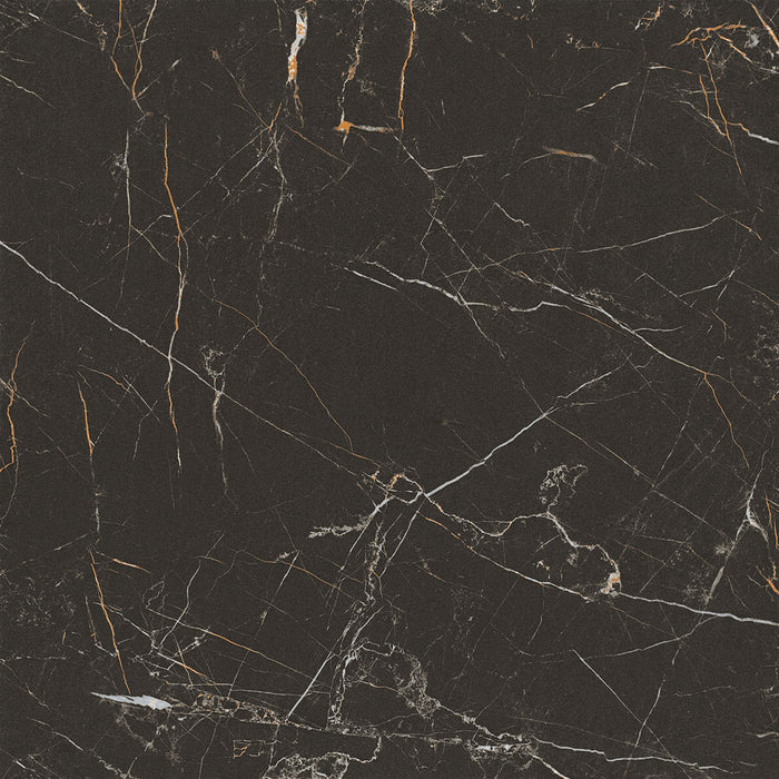 60x60 Glossy Black Gold Marble Floor Tiles Fully Polished Glazed Marble Black Color Gold Vein Porcelain Floor Tile