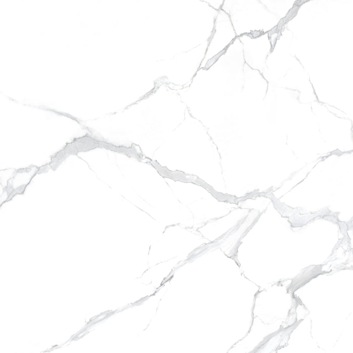 Calacatta White Marble Look  Polished Glazed Porcelain  Ceramic Floor Tile