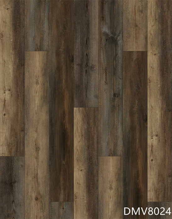 Wood Veneer Film Micro-Bevel VOC Free Shopping Malls SPC Flooring