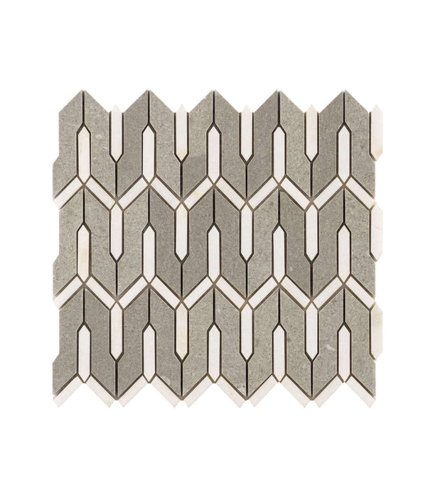 Grey Arrow shape marble tiles mosaic