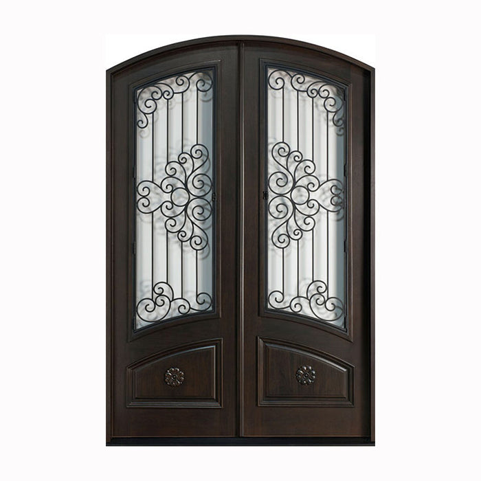 Sheet Metal Wrought Iron Main Double Art Design Entrance Steel Security Doors Designs For House