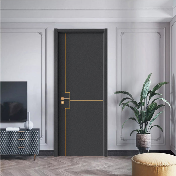 2021 Prettywood Modern Design Apartment Waterproof Prehung Interior Wooden MDF PVC Toilet Bathroom Door