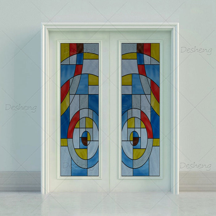 Villa Home House Use Church Style Interior Doors Contamporary Frosted Glass Glazing White Door