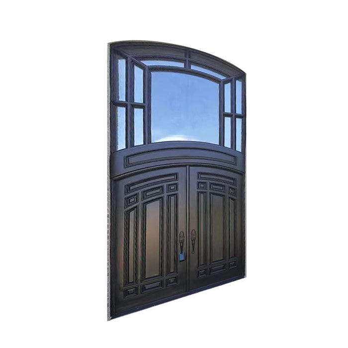 High Quality Villa Entry Luxury Exterior Door With Custom Hand Inlay Pattern Decorative Front Double Main Door