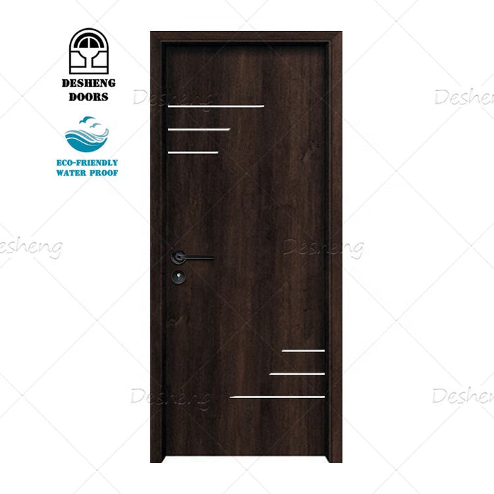 China Supplier High Quality Modern Waterproof WPC Door for Hotels Interior Door with Panel Frame for Middle East Market