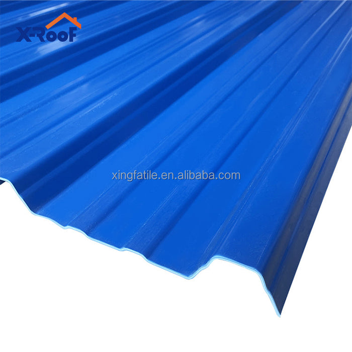 Heat insulation Color persistence guangdong roof plastic high wave plastic roofing sheets for High-grade plant
