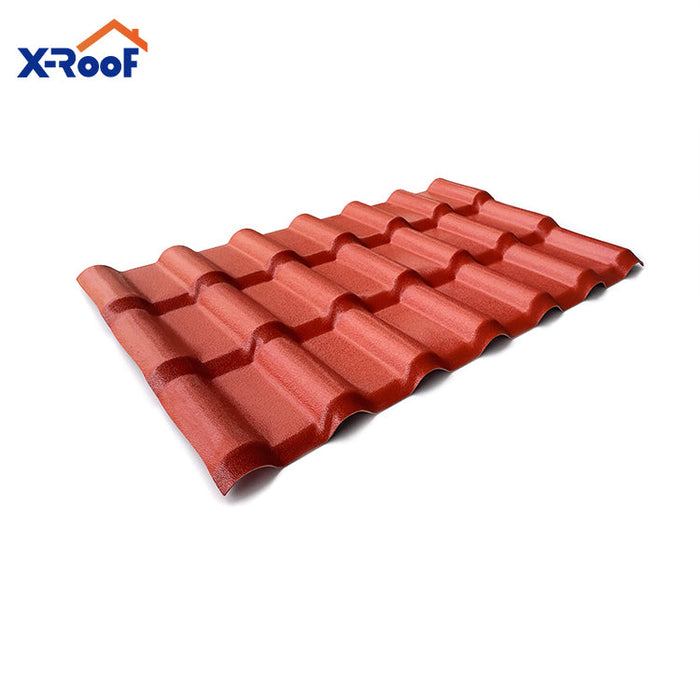 Anti corrosion asa pvc roof tile Thermal insulation color spanish synthetic resin pvc roof for house roofing