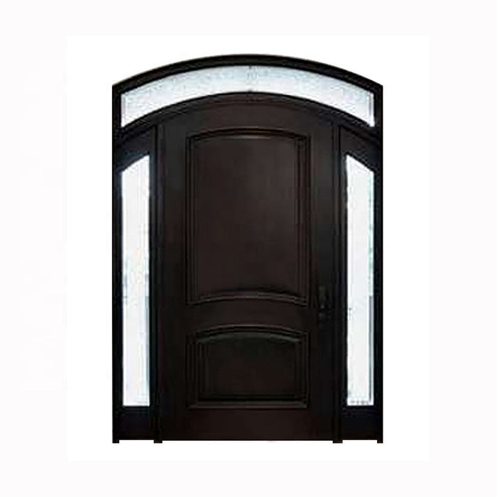 Decorative Teak Panels Main Door Designs Double Arch Mahogany Glazed Red Wooden French Doors