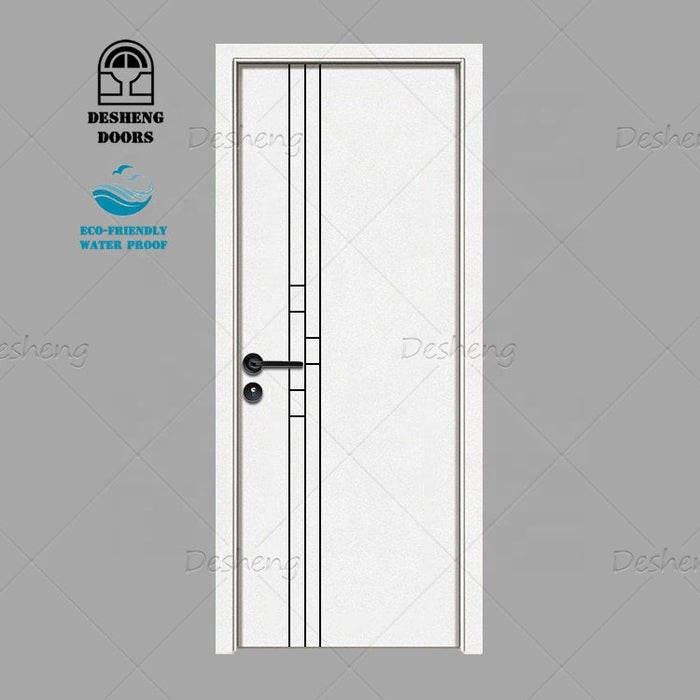 Modern Apartment House Room Door Interior Luxury Solid Wood Door Single Swing Door for Hotel