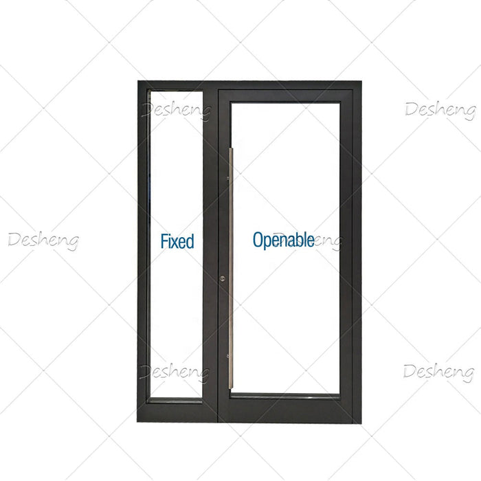 European Contemporary Home Doors Panoramic Design Professional Manufacturer Double Entrance Door