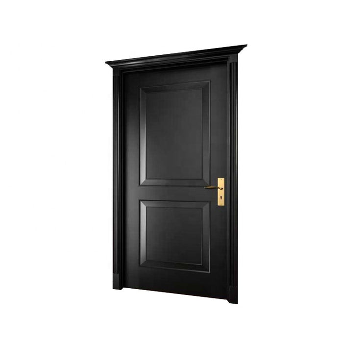 American Interior Flush Dark Walnut Wood Doors Design Walnut Veneer Door Front Wooden Flush Door