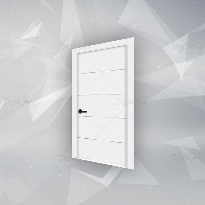Pure White Painting Wood Designs Internal Room Flush Doors Bedroom Modern Interior Wooden Door
