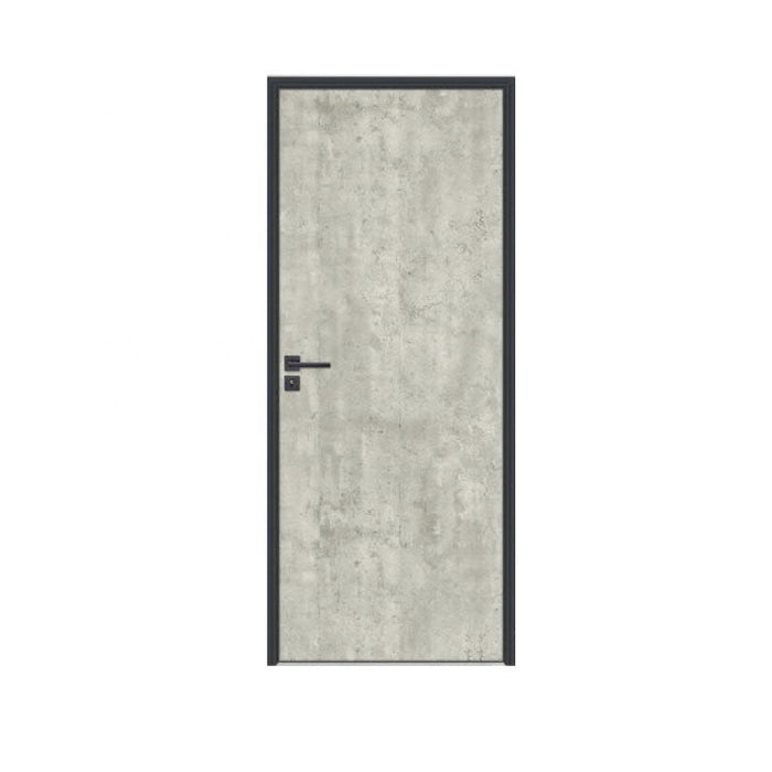 Handles Lever Lock Matching Rustic Stonny Color Industrial Design Exterior Wooden Semi Solid Core Front Door