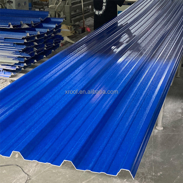 Anti-corrosion Heat insulation Color persistence tejas roof pvc high wave pvc roof covering machine for High-grade plant