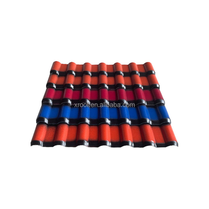 New Design Building materials roof tile price corrugated pvc roof sheet resin roof tile