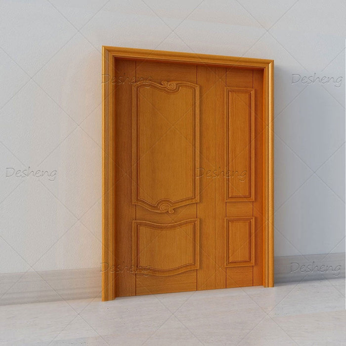 High Quality Home Improvement Entrance Entry Lucky Wishful Shape Design Light Color Painting Wooden Door