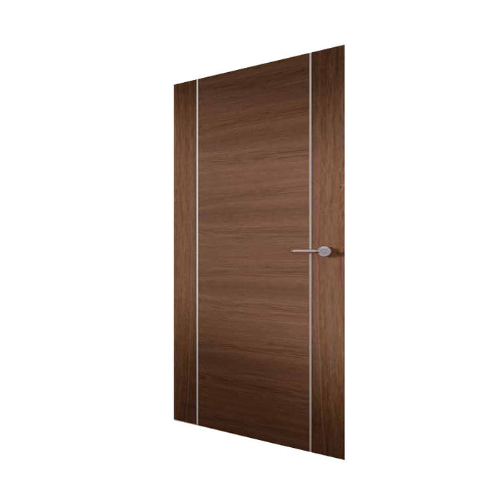 2021 Walnut Veneered Front HDF Door Skins Designs with Luxury Fire Rated Flush Wood