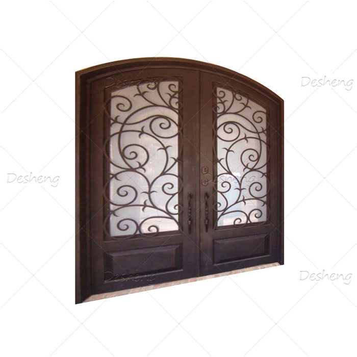 Galvanizing Steel Front Door With Sidelight For Houses Wrought Iron Exterior Doors