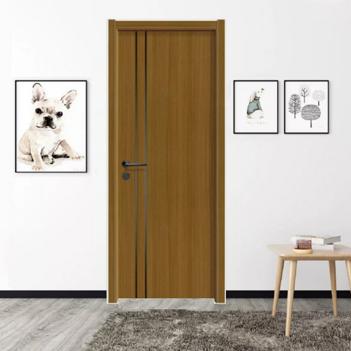 Wood HDF Swing Separate MDF Pueta Prehung Door Leaf Frame PVC Standard Interior Solid Wooden Hotel Doors