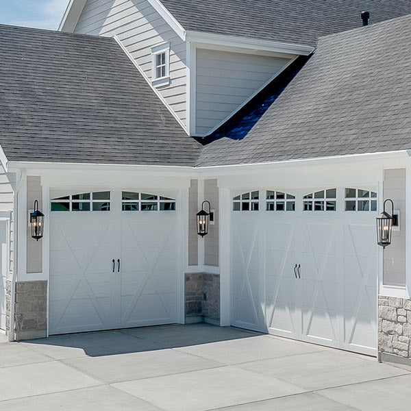 Combined aluminum garage door with high insulation and anti-theft performance automatic garage door black color garage door