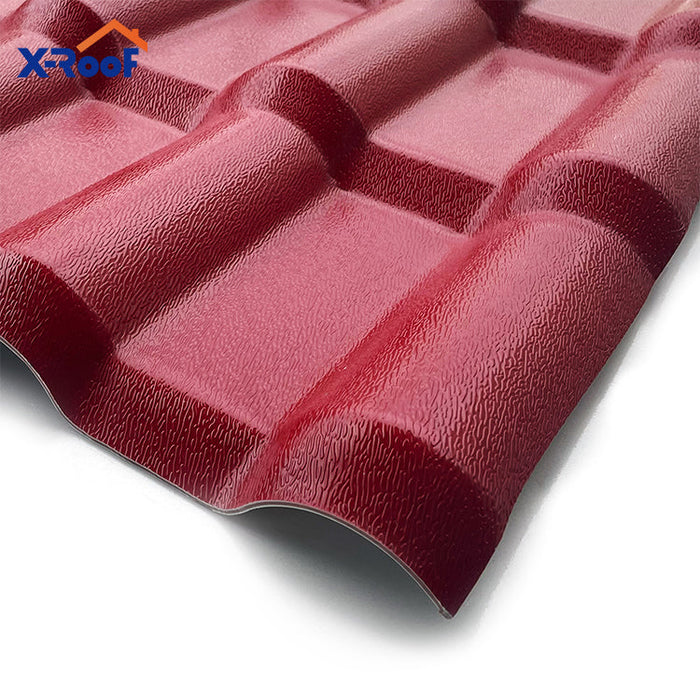 Anti corrosion Thermal insulation color pvc spanish roof tiles asa pvc roof sheet for roof for house