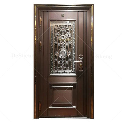 China Factory Wholesale Home Security Luxury Villa Entrance Iron Stainless Steel Doors for Houses