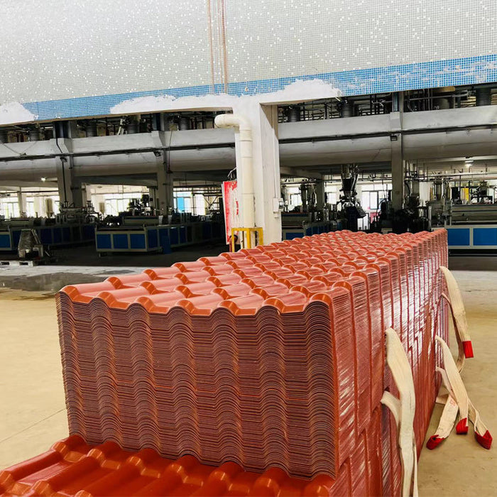Brick red color pvc plastic roof tile plastic roof sheets price pvc spanish roof tiles