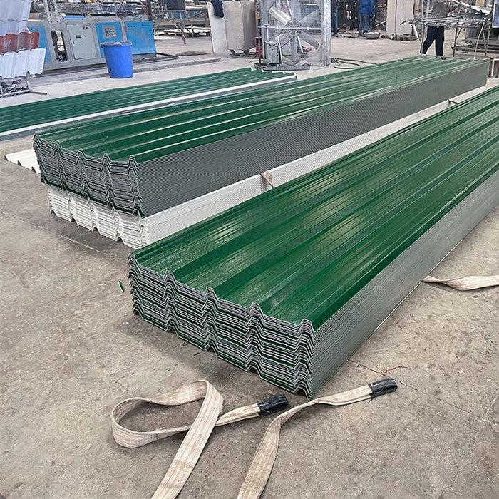 Color persistence Heat insulation reinforced pvc roofing membrane tile high wave material pvc roof making for High-grade plant