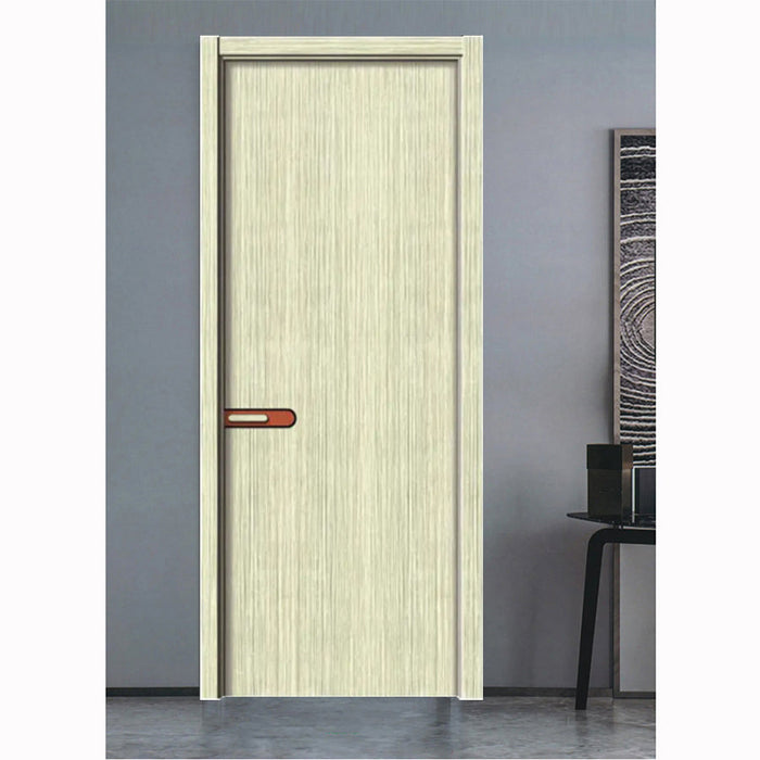 Oak Single lLeaf Modern Entrance Plain Wooden Door For House